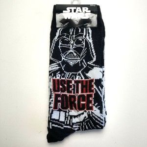 Star Wars Disney 2 Pair Socks - Shoe Size  6-12 Darth Vader & Stormtrooper